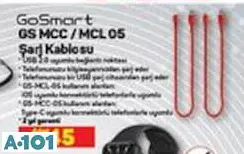 GO SMART GS MCC/MCL 05 ŞARJ KABLOSU GO SMART GS MCC/MCL 05 ŞARJ KABLOSU